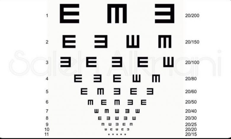 اختبار النظر وزارة الصحة السعودية