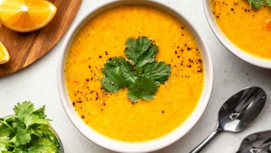 شوربة العدس بالكينوا