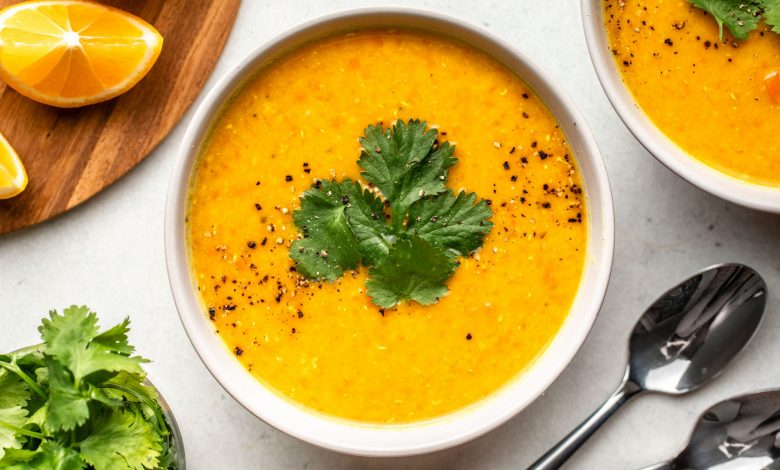 شوربة العدس بالكينوا