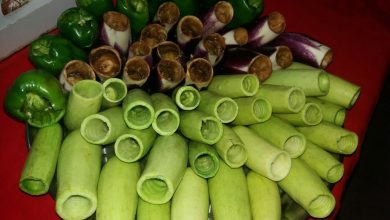 طريقة تقوير الكوسة والباذنجان بدون