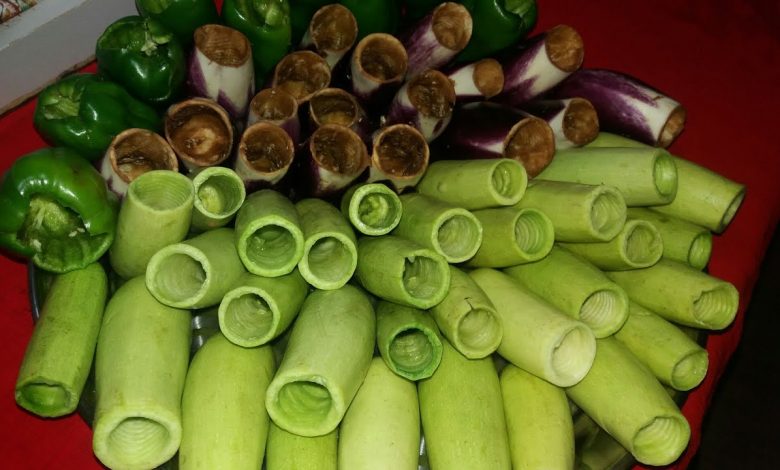 طريقة تقوير الكوسة والباذنجان بدون