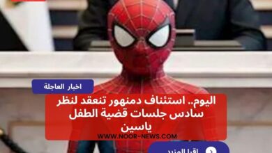 اليوم.. استئناف دمنهور تنعقد لنظر سادس جلسات قضية الطفل ياسين