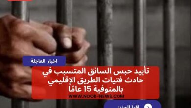 تأييد حبس السائق المتسبب في حادث فتيات الطريق الإقليمي بالمنوفية 15 عامًا