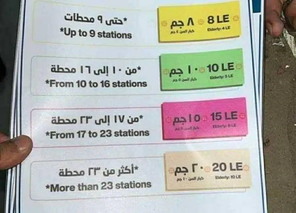 أسعار تذاكر مترو الأنفاق 2026 أسعار تذاكر مترو الأنفاق 2026